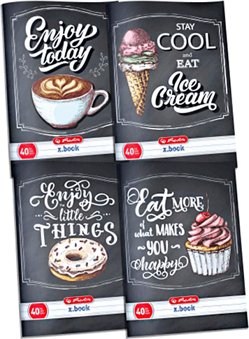 Herlitz Desszert mintás 40 lapos A5 négyzetrácsos füzet - Többféle Herlitz Desszert mintás 40 lapos A5 négyzetrácsos füzet - Többféle