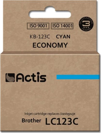 Actis (Brother LC123C/LC121C) Tintapatron Cián