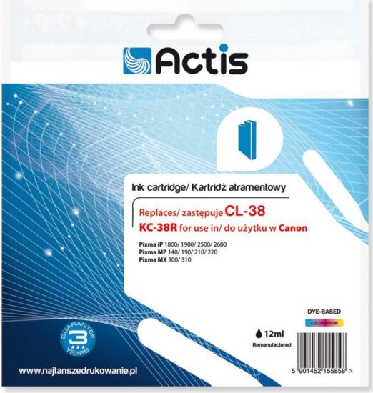 Actis (Canon CL-38) Tintapatron Tricolor
