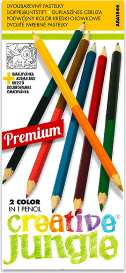 Sakota ABA1846 Creative Jungle 12 darabos Dupla színes ceruza készlet kifestővel