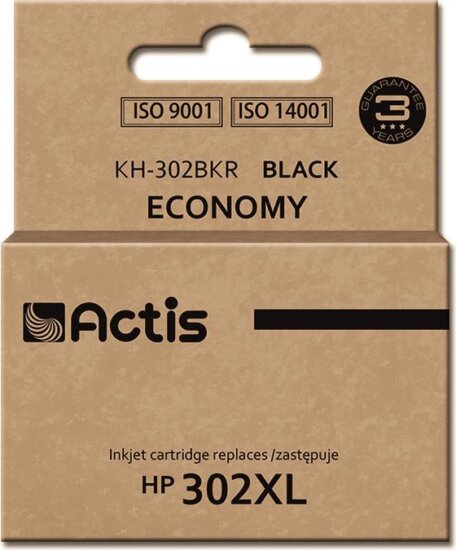 Actis (HP 302XL F6U68AE) Tintapatron Fekete