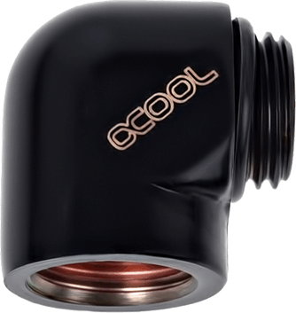 Alphacool HF G1/4 90° Vízcső csatlakozó - Fekete Alphacool HF G1/4 90° Vízcső csatlakozó - Fekete