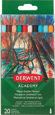 Derwent Academy Tűfilc készlet - 20 különböző szín (20 db)