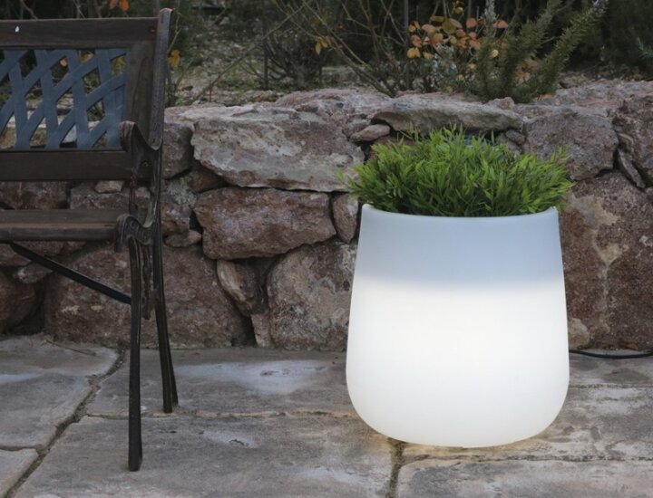 New Garden Camelia 80 Fehér LED kaspó