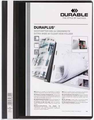 Durable DURAPLUS A4 panorámás széles gyorsfűző mappa - Fekete Durable DURAPLUS A4 panorámás széles gyorsfűző mappa - Fekete