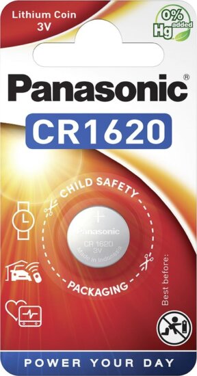 Panasonic CR1620 Lítium Gombelem (1db/csomag)