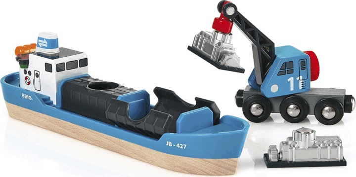 BRIO World Teherhajó és daru BRIO World Teherhajó és daru