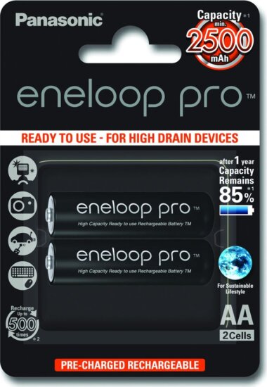 Panasonic Eneloop Pro R6 / AA Újratölthető ceruzaelem (2db/csomag)