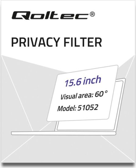 Qoltec RODO GDPR 15.6" Betekintésvédelmi monitorszűrő Qoltec RODO GDPR 15.6" Betekintésvédelmi monitorszűrő