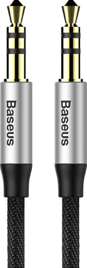 Baseus Yiven M30 JACK - JACK Audió kábel 1.5m (3.5mm jack apa - 3.5mm jack apa) Fekete/Ezüst