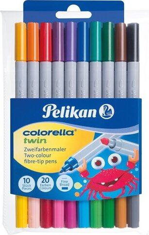 Pelikan Colorella Twin C304 Kétvégű filctoll készlet (10 db / csomag) Pelikan Colorella Twin C304 Kétvégű filctoll készlet (10 db / csomag)
