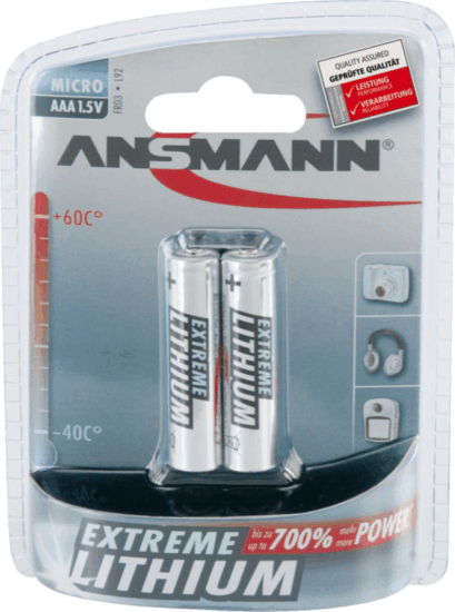 Ansmann Extreme Lithium AAA elem (2db/csomag) Ansmann Extreme Lithium AAA elem (2db/csomag)