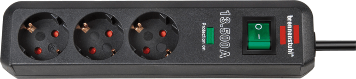 Brennenstuhl Eco-Line 220V 3-as túlfeszültség védő elosztó 1.5m - Szürke