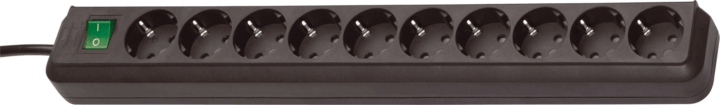 Brennenstuhl Eco-Line 220V hálózati elosztó 10 aljzatos 3.0m - Fekete