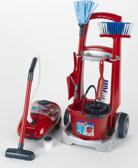 Theo Klein 6742 Vileda játék takarító állomás porszívóval
