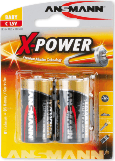 Ansmann X-Power Alkaline Baby C elem (2db / csomag)