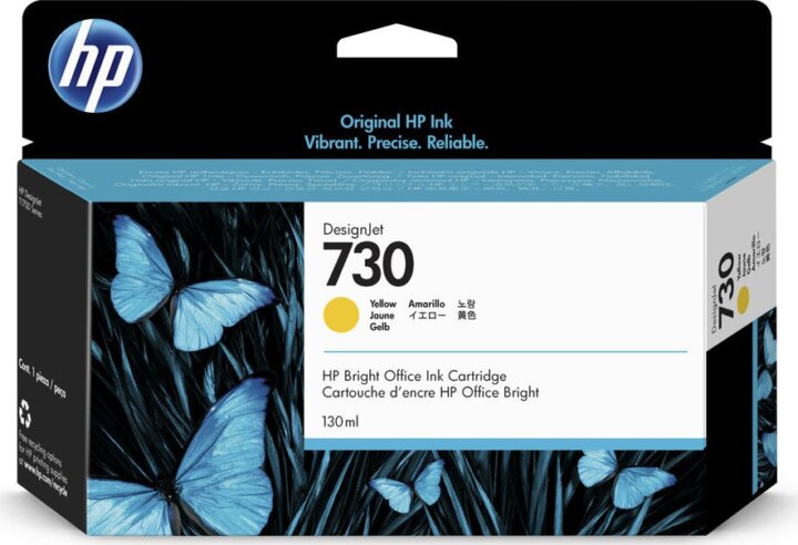 HP P2V64A No.730 Eredeti Tintapatron Sárga