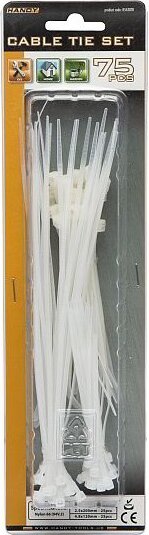 Handy 05430TR Vezeték kötegelő 75 db - Fehér