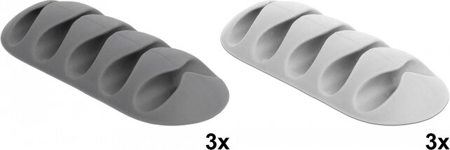 Delock 18298 Kábeltartó 5 kábelrendezovel 6 darabos készlet