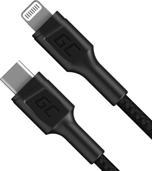 GC Power Stream USB-C apa - Lightning apa Adat- és töltőkábel 1m - Fekete GC Power Stream USB-C apa - Lightning apa Adat- és töltőkábel 1m - Fekete