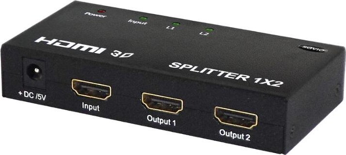 SAVIO HDMI - HDMI x 2 Splitter Fekete