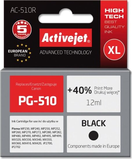 ActiveJet (Canon PG-510) Tintapatron Fekete