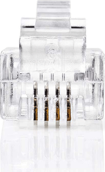 Nedis Telekommunikációs csatlakozó RJ11 Átlátszó - 10 db