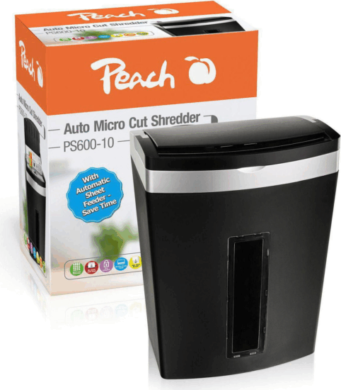 Peach PS600-10 iratmegsemmisítő - Fekete