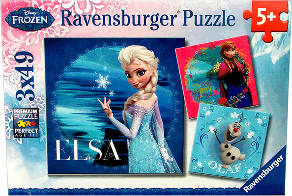 Ravensburger Disney hercegnők: Jégvarázs 3 x 49 db-os puzzle Ravensburger Disney hercegnők: Jégvarázs 3 x 49 db-os puzzle