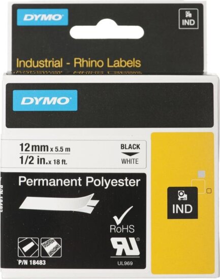 Dymo Rhino S0718210 12 mm Feliratozógép szalag