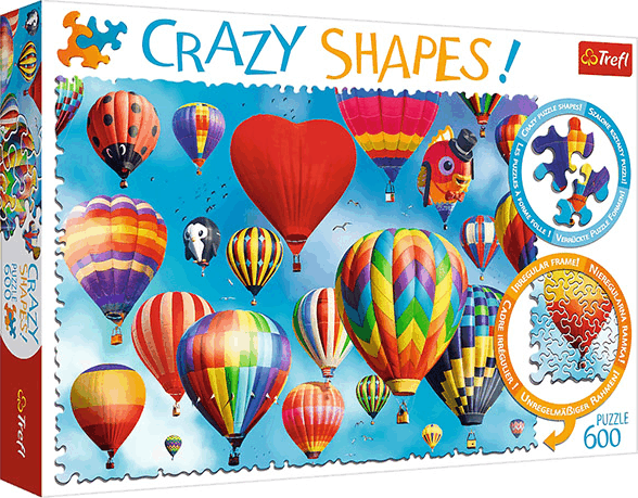 Trefl Crazy Shapes: Színes hőlégballonok 600 db-os puzzle