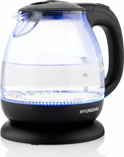 Hyundai VK101 1L Vízforraló - Fekete/Üveg Hyundai VK101 1L Vízforraló - Fekete/Üveg