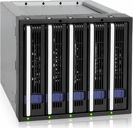 Icy Dock FatCage MB155SP-B 5x3.5" - 2x5.25" HDD beépítő keret Icy Dock FatCage MB155SP-B 5x3.5" - 2x5.25" HDD beépítő keret