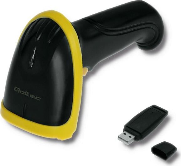 Qoltec 50862 Kézi vonalkódolvasó - Sárga/Fekete