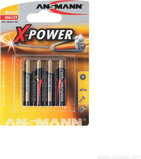 Ansmann X-Power Alkaline AAA Ceruzaelem (4db/csomag) Ansmann X-Power Alkaline AAA Ceruzaelem (4db/csomag)