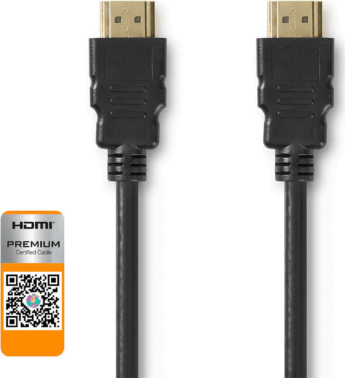 Nedis HDMI - HDMI Premium nagy sebességű HDMI™ kábel Ethernet átvitellel 1.5m Fekete