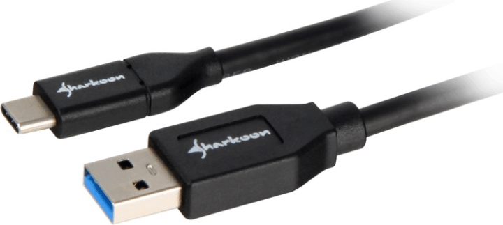 Sharkoon USB 3.1 Gen2 Type-A - Type-C Adatkábel 1m - Fekete