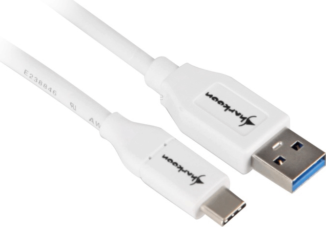 Sharkoon USB 3.1 Gen2 Type-A - Type-C Adatkábel 0.5m - Fehér