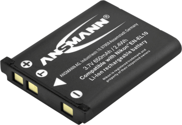 Ansmann A-Nik EN EL 10 akkumulátor Nikon fényképezőgépekhez 650mAh