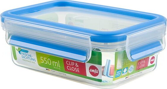 Emsa Clip & Close Műanyag ételtároló doboz 0,55L Emsa Clip & Close Műanyag ételtároló doboz 0,55L