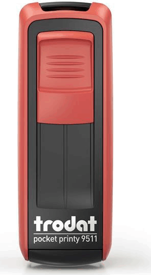Trodat "Pocket Printy 9511" Bélyegző - Piros ház fekete párnával
