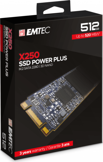 Emtec 512GB X250 SSD Power Plus M.2 SATA3 SSD