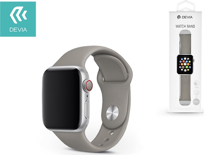 Devia Deluxe Series Apple Watch S1/2/3/4/5/6/SE Sport szíj 38/40mm - Szürke