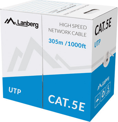 Lanberg UTP Cat5e Patch kábel 305m Szürke