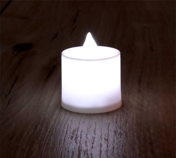 Iris LED pulzáló fényű Gyertya Dekoráció 4 darab - Fehér