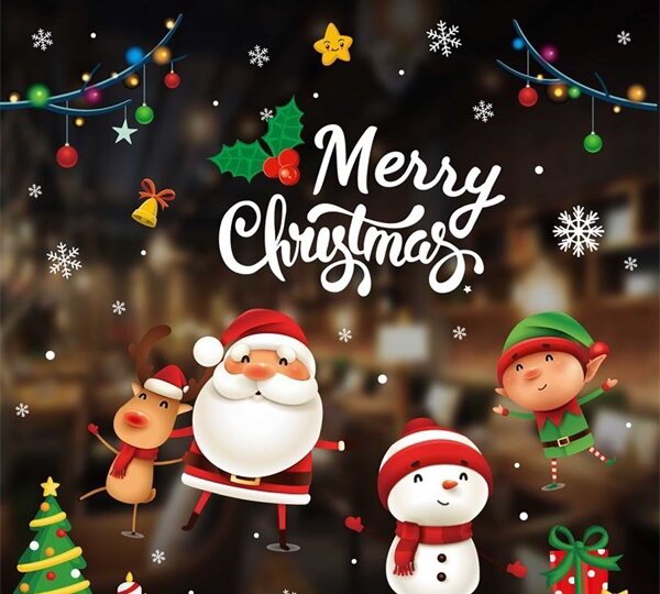 Iris Mikulás és Manó Karácsonyi Ablakdísz