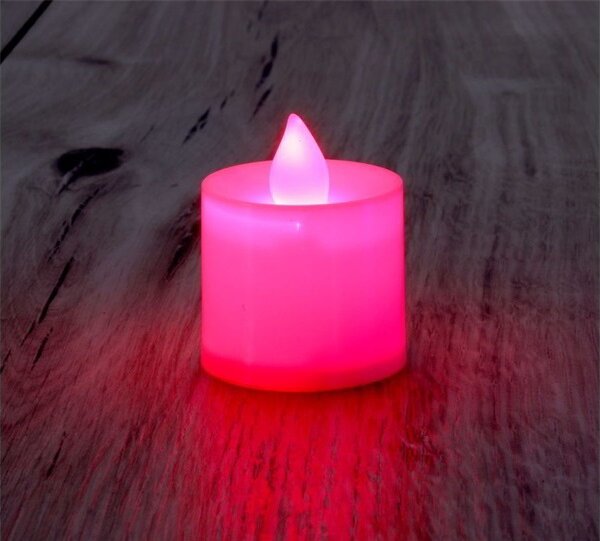 Iris LED pulzáló fényű Gyertya Dekoráció 4 darab - Piros