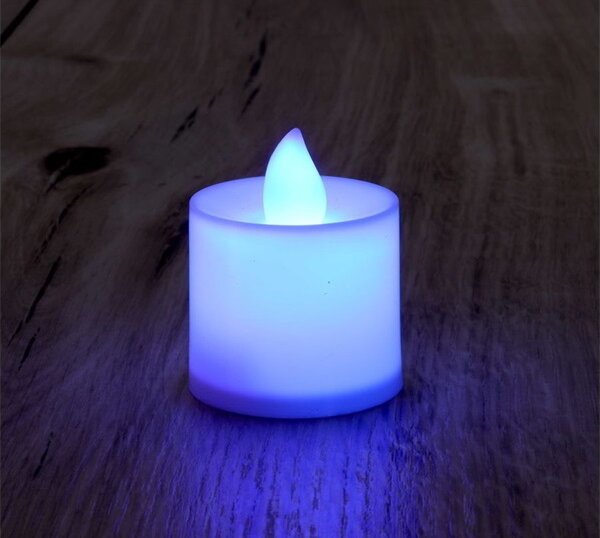 Iris LED fix fényű Gyertya Dekoráció 4 darab - Lila