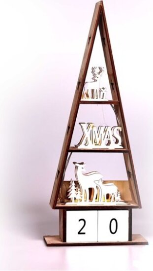 Iris LED Karácsonyi Ház alakú Napi Számláló