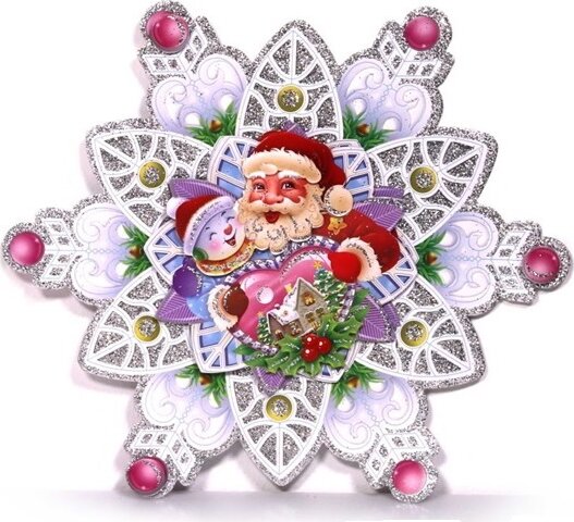 Iris 3D Hópehely 25x29cm 2db Karton Dekoráció